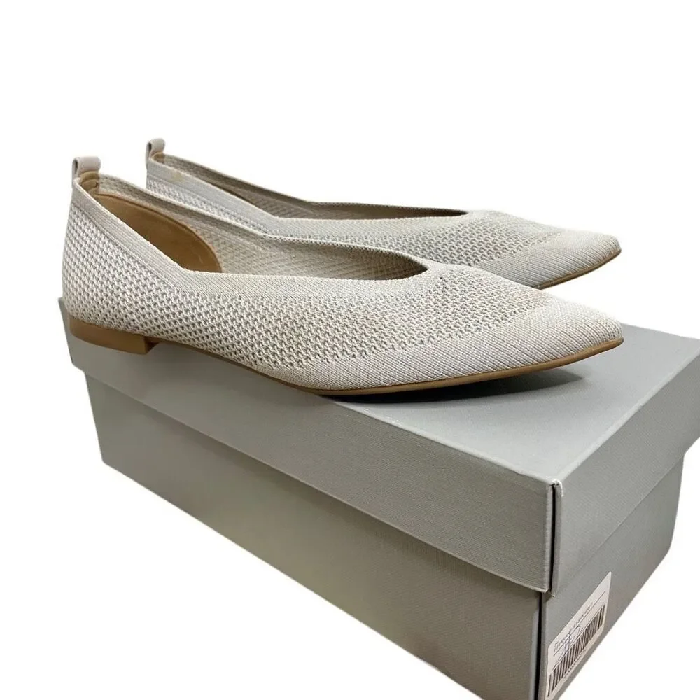 Everlane Gray 40 Hour Reknit Point Flats Pointed Knit‎ Comfort Box 7 Career Box
